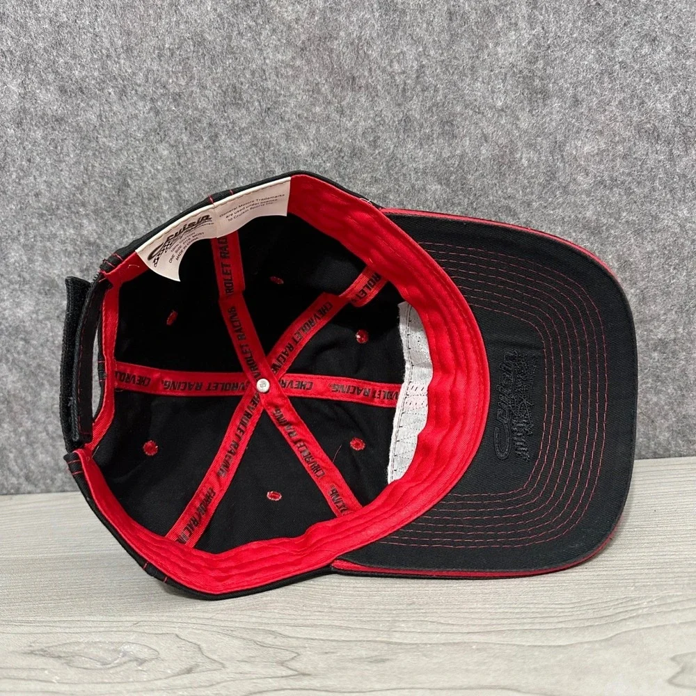 Chevrolet Racing Black Red Embroidered‎ Logo Baseball Cap One Size Fits Most Men